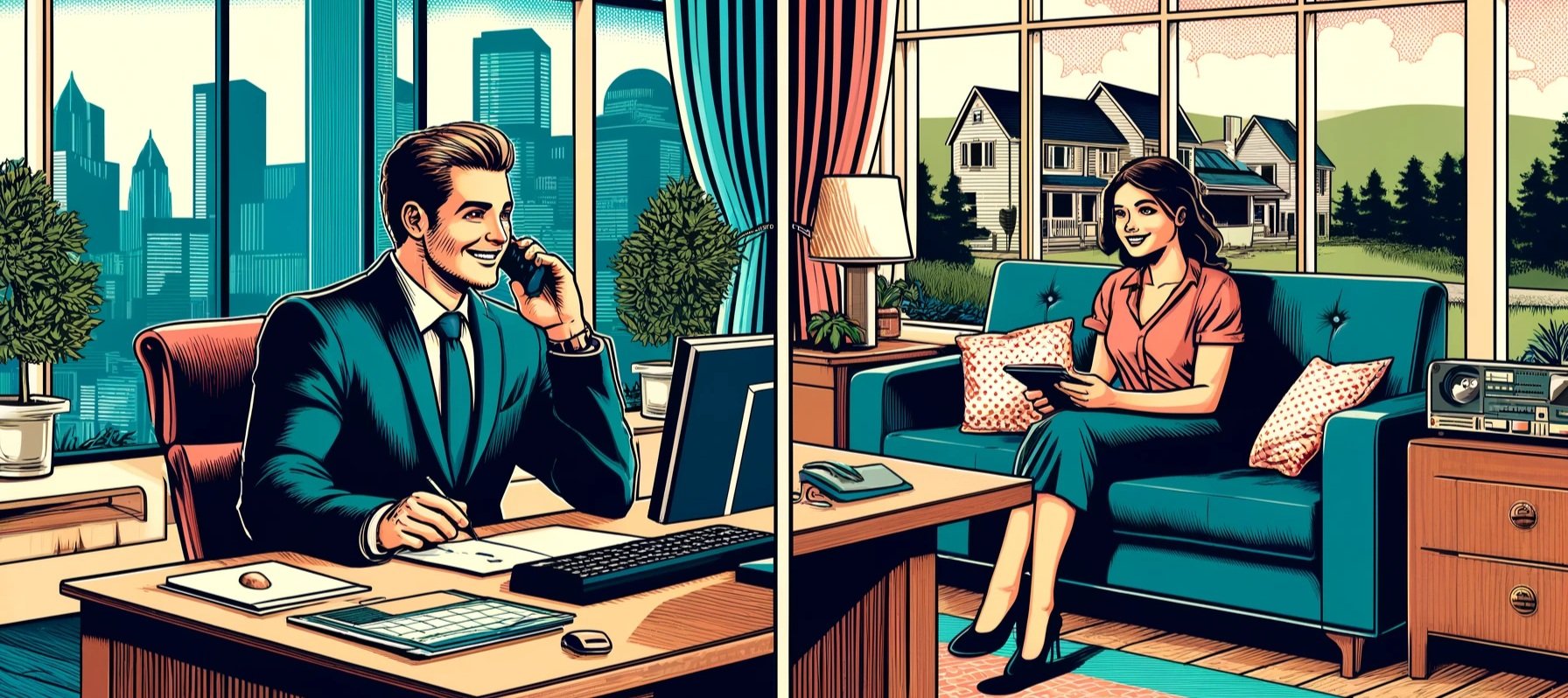Client and an advisor on the phone